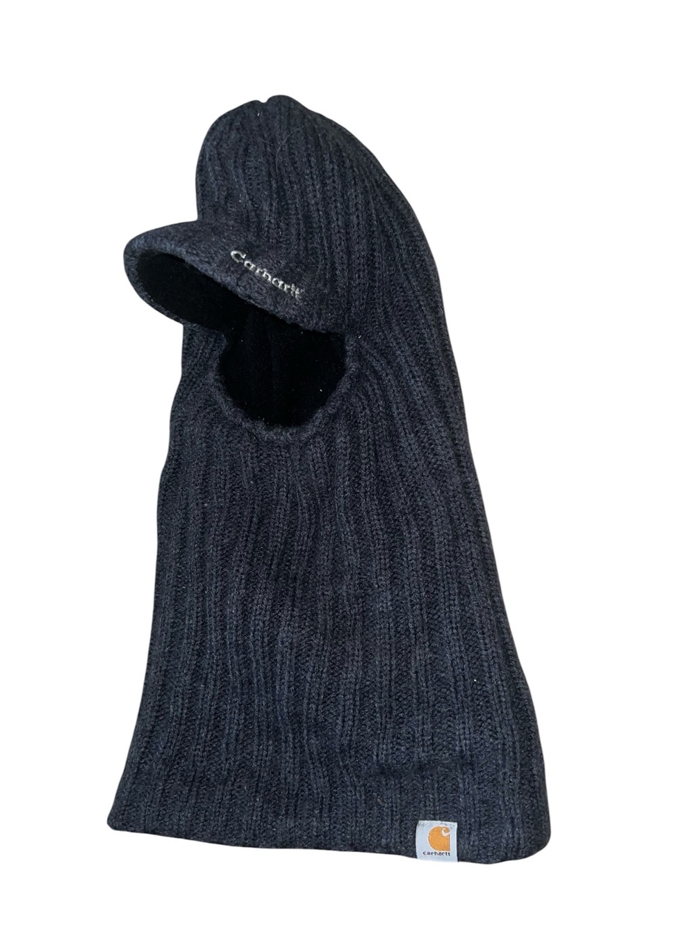 Carhartt Charcoal Ribbed Knit
Balaclava stocking hat with brim and face mask